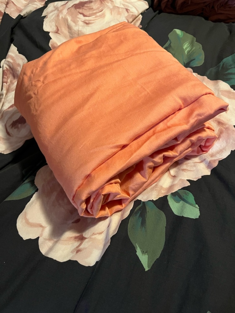 Fieldcrest~ Muted Light Orange Flat Sheet~King~ 100% cotton